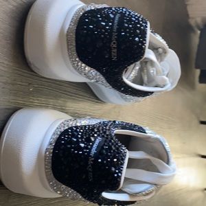 Alexander McQueen rhinestone sneakers with dust bag. Worn twice.